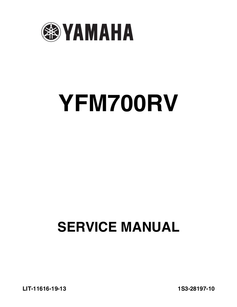 Raptor 700r Service Manual